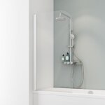 Schulte pare - baignoire 80x140 cm cran de baignoire pliant rabattable rversible volet pivotant verre ...