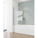 Pare baignoire pliant 80x140 cm 1 volet pivotant verre décor liane profilé aspect chromé schulte Pare baignoire pliant 80x140 cm 1 volet pivotant verre décor liane profilé aspect chromé schulte