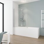 Schulte pare - baignoire 112x140 cm réversible écran pliant rabattable 2 volets pivotants verre 5mm transparen ... Schulte pare - baignoire 112x140 cm réversible écran pliant rabattable 2 volets pivotants verre 5mm transparen ...