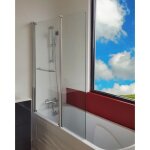 Ondee - pare - baignoire sandra 2v - paroi 120x140x04cm - verre trempé - finition chromé Ondee - pare - baignoire sandra 2v - paroi 120x140x04cm - verre trempé - finition chromé