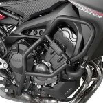 Pare - carters - givi - yamaha mt - 09 tracer - m�tal - noir - protection lat�rale