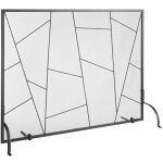 Pare feu chemine - vevor - pare - feu de chemine grille protection en fer 1 panneau 906x72 cm noir