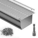 Pare - feuilles pour gouttires - vevor - grille de protection pare - feuilles pour gouttires 127 mm ...