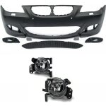 Parechoc pare choc avant m5 en abs pour bmw serie 5 e60 et e61 + antibrouillards