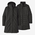 Parka tres 3 en 1 - noir - adulte - femme - veste amovible en duvet - imperm�able et respirante