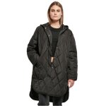 Manteau - urban classics - parka � capuche - matelassage en losange - noir - taille l