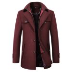 Parka chauffante hommes hiver laine chaud grande taille de paississant 4xl xd584 bordeaux