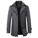 Parka chauffante hommes hiver laine chaud grande taille de paississant 4xl xd584 gris - marque inconnue ...