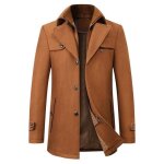 Parka chauffante hommes hiver laine chaud grande taille de paississant 4xl xd584 marron