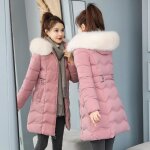 Parka dhiver femme - parka en coton ample mi - long - rose Parka dhiver femme - parka en coton ample mi - long - rose