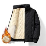 Parka dhiver - vitata - modèle épais - coton et velours - noir - décontracté Parka dhiver - vitata - modèle épais - coton et velours - noir - décontracté