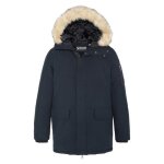 Parka droite à capuche nelson 20 schott nyc - homme - bleu - 100% polyester Parka droite à capuche nelson 20 schott nyc - homme - bleu - 100% polyester