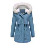 Parka femme - mobigarlan - chaleureuse manteau dautomne dhiver doudoune - xh515aaa - bleu
