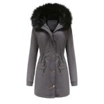 Parka femme - mobigarlan - chaleureuse manteau dautomne dhiver doudoune - xh516aaa - gris