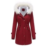 Parka femme - mobigarlan - xh501aa - chaleureuse dautomne dhiver - grande taille - rouge - mobigarlan ...