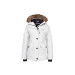 Parka femme peak mountain alava - ecru - l - ski - femme - blanc - coupe - vent - impermable