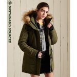 Parka femme superdry everest - vert olive surplus goods