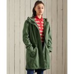 Parka femme superdry m51 - olive - cordon de serrage - poches - badges