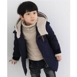 Parka garon de marque  capuche parka garon plus de velours paississant doudoune garon mi - longuebleu ...