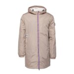 Parka helvetica eliott - beige - capuche en sherpa - fermeture par zip - poches zipp�es - logo de la ...