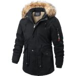 Parka homme de marque  capuche detachable parka paississant parka homme  poches multiples parka hommes ...