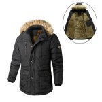Parka hommeparka homme  capuche dtachableparka homme multi - poches longue casual epaisse chaude hiver(s ...