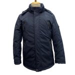 Parka homme a capuche epais chaude hiver multi - poches militaire couleur unie - bleu fonce Parka homme a capuche epais chaude hiver multi - poches militaire couleur unie - bleu fonce