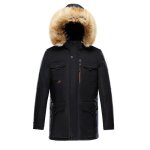 Parka homme hiver parka capuche cargo style parka homme doublure polaire - noir Parka homme hiver parka capuche cargo style parka homme doublure polaire - noir