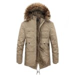 Parka homme parka homme hiver  capuche dtachableparka homme multi - poches longue casual epaisse chaude ...