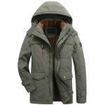 Parka homme hiver chaud en coton avec capuche - vert - homme - adulte Parka homme hiver chaud en coton avec capuche - vert - homme - adulte