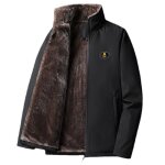 Parka homme hiver double polaire col montant manches longues chaud epais