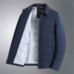 Parka homme manches longues chaude casual hiver - bleu Parka homme manches longues chaude casual hiver - bleu