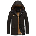 Parka homme - mobigarlan - 100%coton  capuche plus de velours - pm70aa - noir