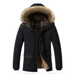 Parka homme - mode encapuchon l - noir - doudoune  capuche veste confortable et  la mode