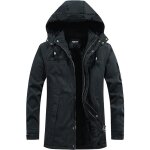 Parka homme zgeer - noir - veste dcontracte chaude dhiver haut mi - long