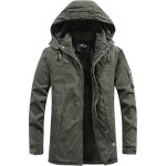 Parka homme zgeer - veste chaude dhiver mi - longue - vert