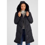 Damart - parka longue large col double thermolactyl - noir