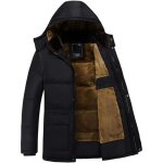 Parka manteau homme à capuche hiver veste marque lux chaud épaissir hiver noir Parka manteau homme à capuche hiver veste marque lux chaud épaissir hiver noir