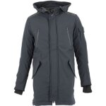 Parka mi - longue � capuche paragoose baryo - homme - bleu - 2 poches zipp�es - 2 poches � rabat