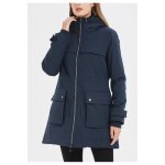 Parka mi longue marine femme