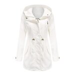 Parka de pluie femmes - coupe - vent imperm�able dext�rieur - � capuche - xd329 - blanc