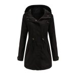 Parka de pluie femmes - coupe - vent imperméable dextérieur - à capuche - xd329 - noir Parka de pluie femmes - coupe - vent imperméable dextérieur - à capuche - xd329 - noir