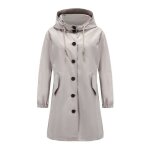 Parka de pluie femmes - xd338 - coupe - vent imperméable à capuche - gris Parka de pluie femmes - xd338 - coupe - vent imperméable à capuche - gris