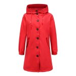 Parka de pluie femmes - xd338 - rouge - coupe - vent impermable dextrieur