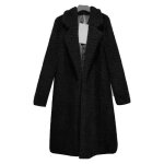 Parka polaire femme - xd574 - noir - coupe - vent et �paississant