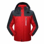 Parka - marque - rouge - capuche dtachable - paississant - impermable