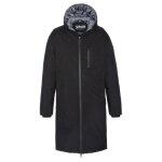 Parka schott fargo - rf. fargo - black - noir - capuche fixe rglable - fermeture zippes double sens ...