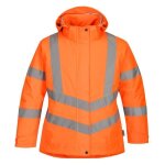 Parka de travail hiver haute visibilité matelassée femme portwest - orange fluo Parka de travail hiver haute visibilité matelassée femme portwest - orange fluo
