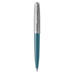 Parker 51 stylo bille corps r�sine bleu canard + capuchon inox poli attributs palladium recharge noire ...