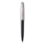 Parker 51 stylo bille corps rsine noire + capuchon inox poli attributs palladium recharge noire pointe ...